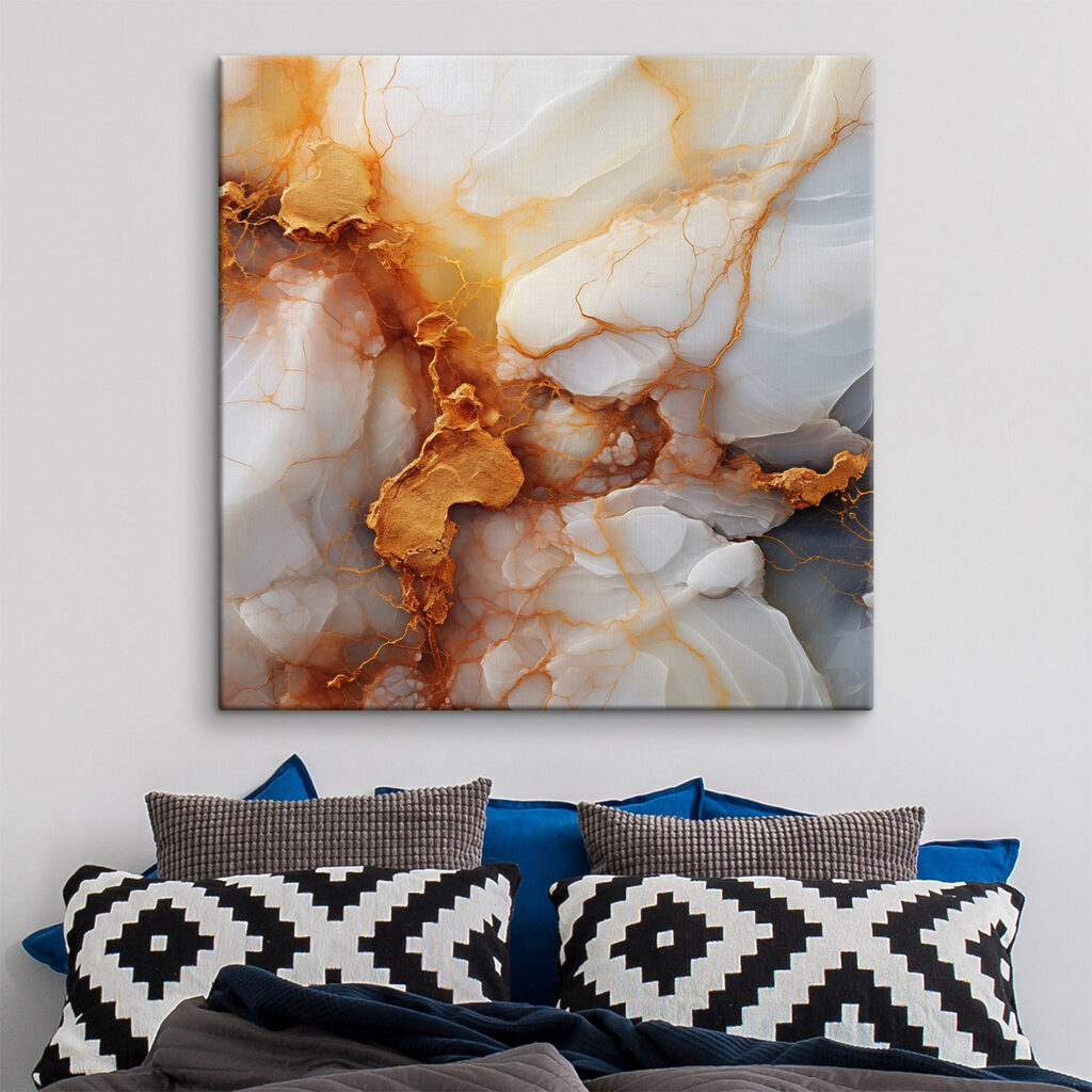 Veios dourados em creme — interior 1