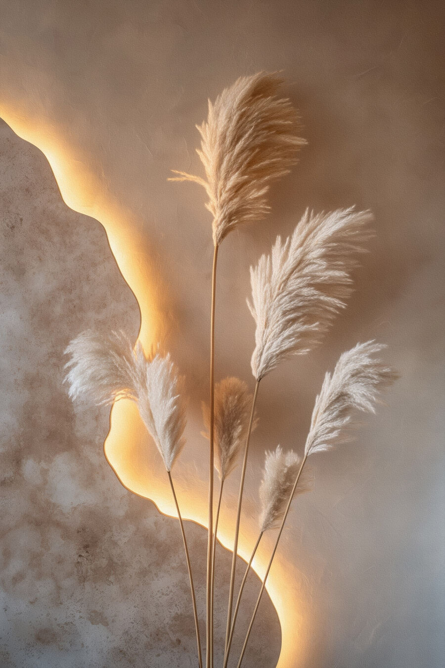 Plumas de erva dourada — design completo