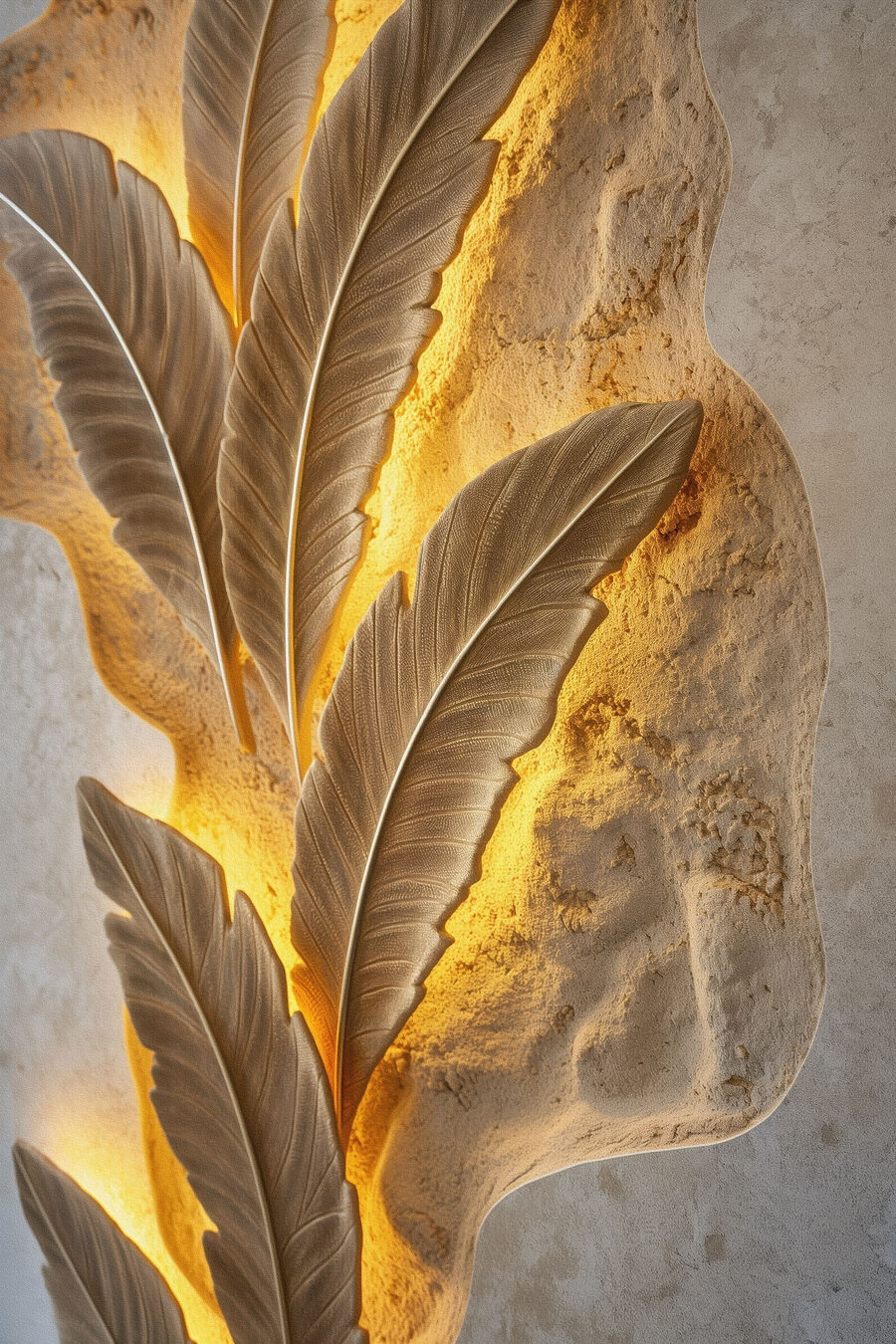 Folhas junto à luz — design completo