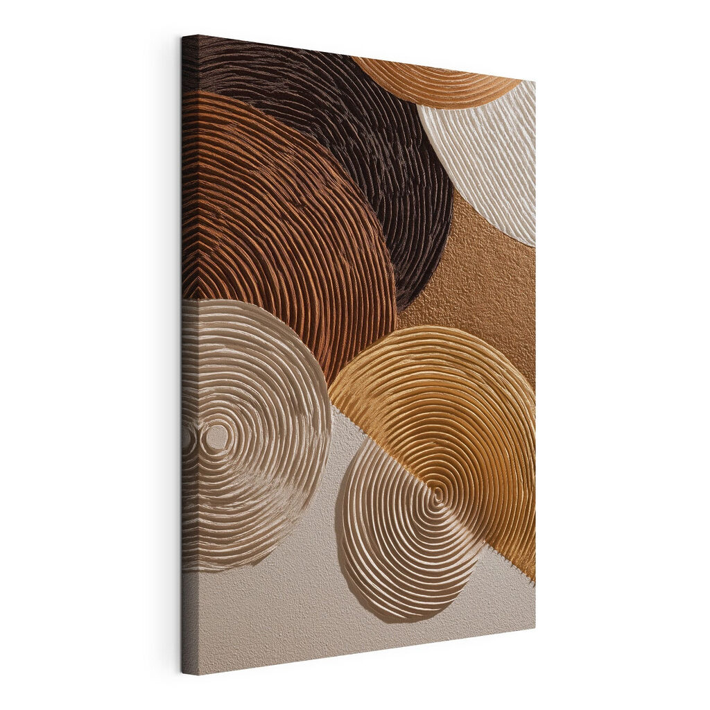 Círculos estriados em castanho — vista do produto