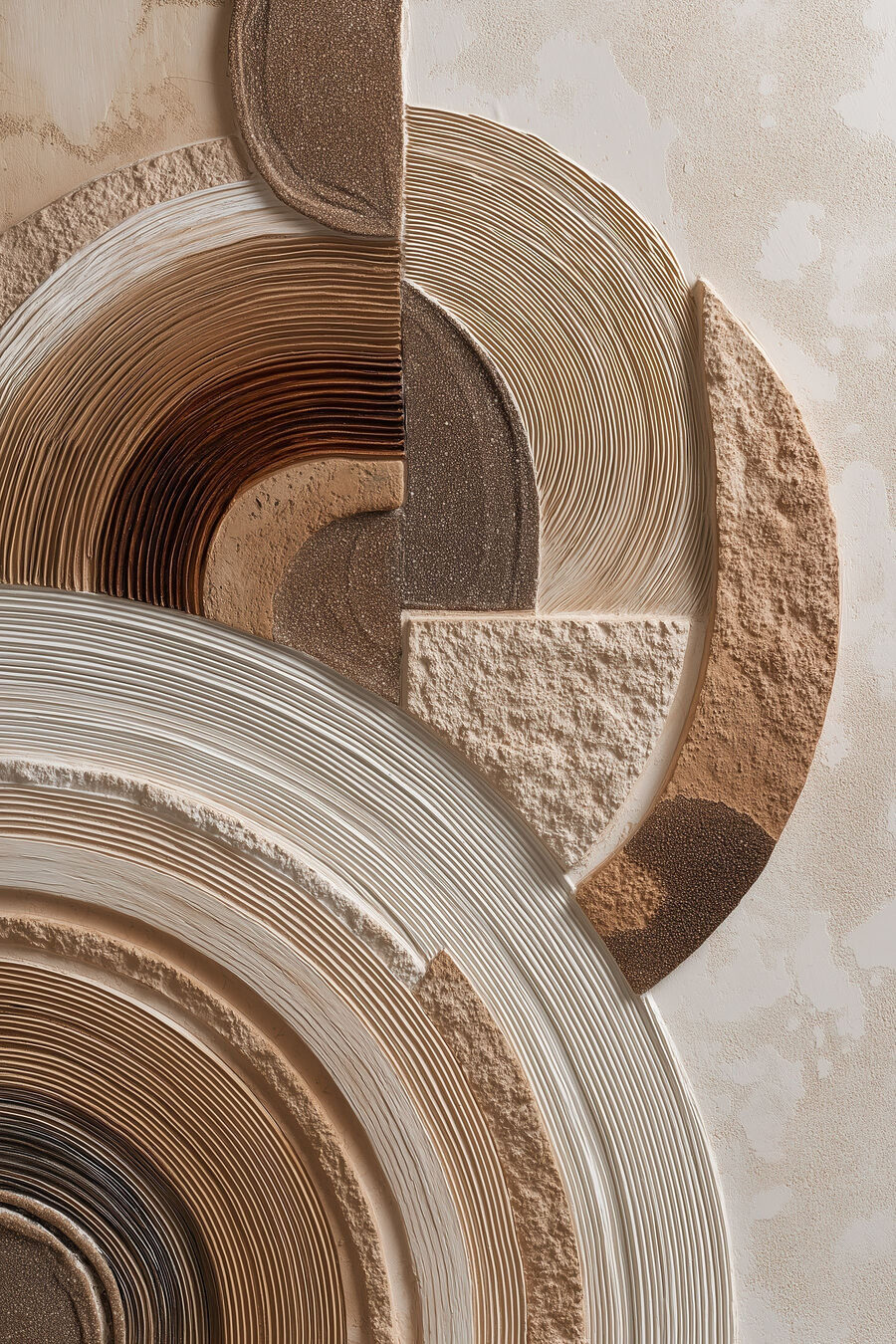 Semicírculos com estrias — design completo