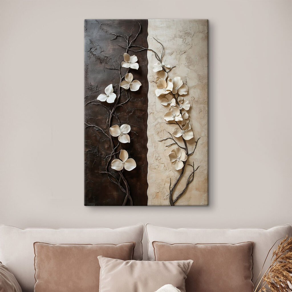 Ramos floridos em preto — interior 2