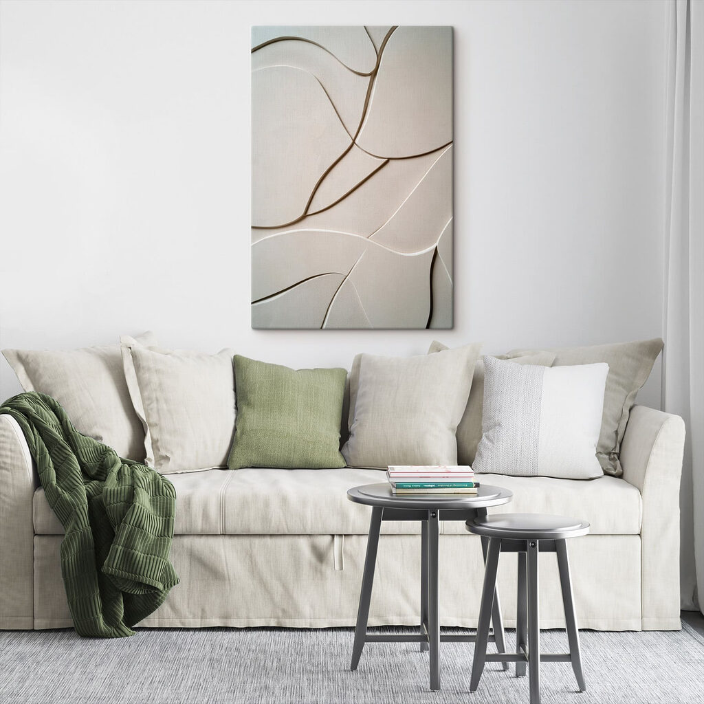 Linhas finas entre brancos — interior 3