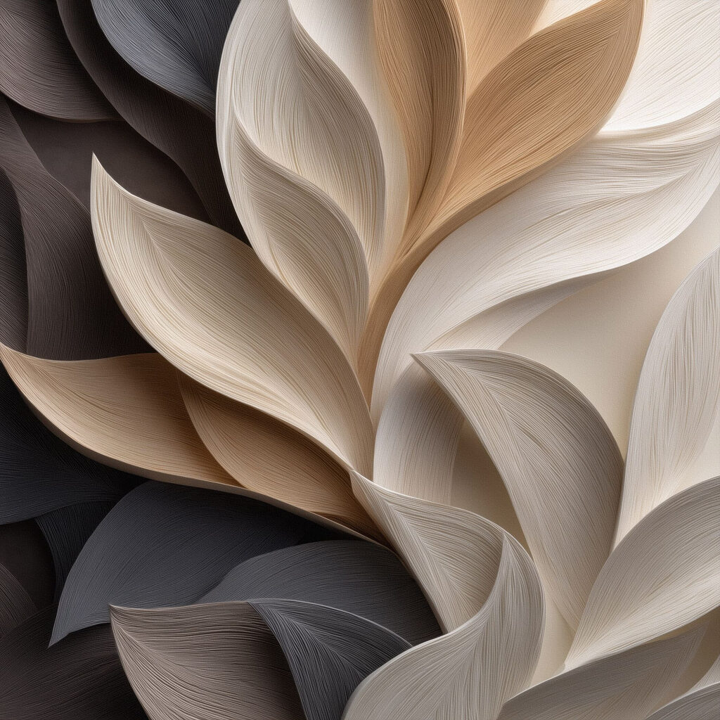 Folhas em dobras castanhas — design completo