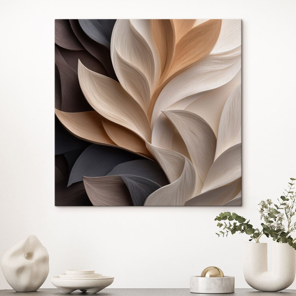 Folhas em dobras castanhas — interior 2