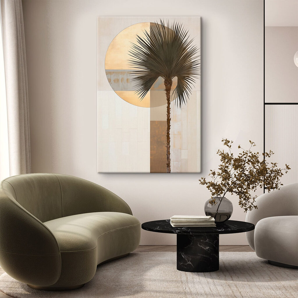 Palmeira junto a círculo — interior 2