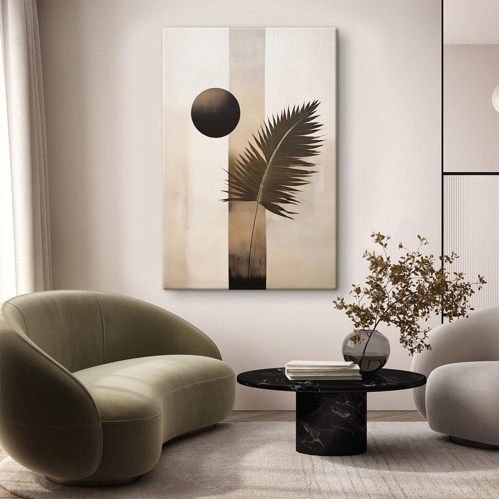 Folha de palmeira escura — interior 1