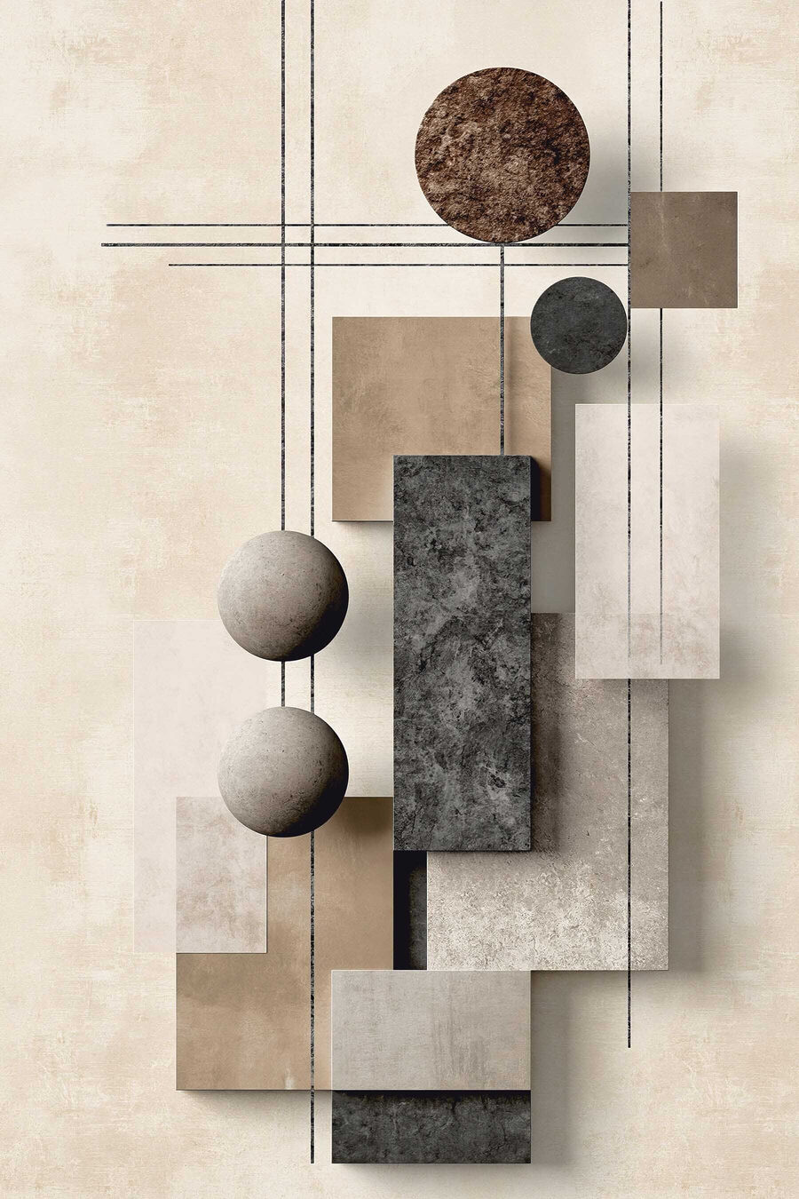 Retângulos e linhas cruzadas — design completo
