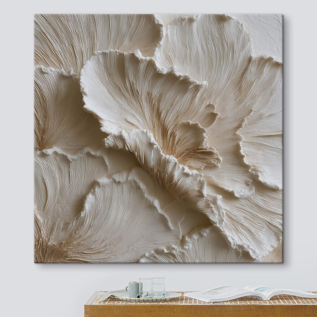 Leques brancos recortados — interior 1
