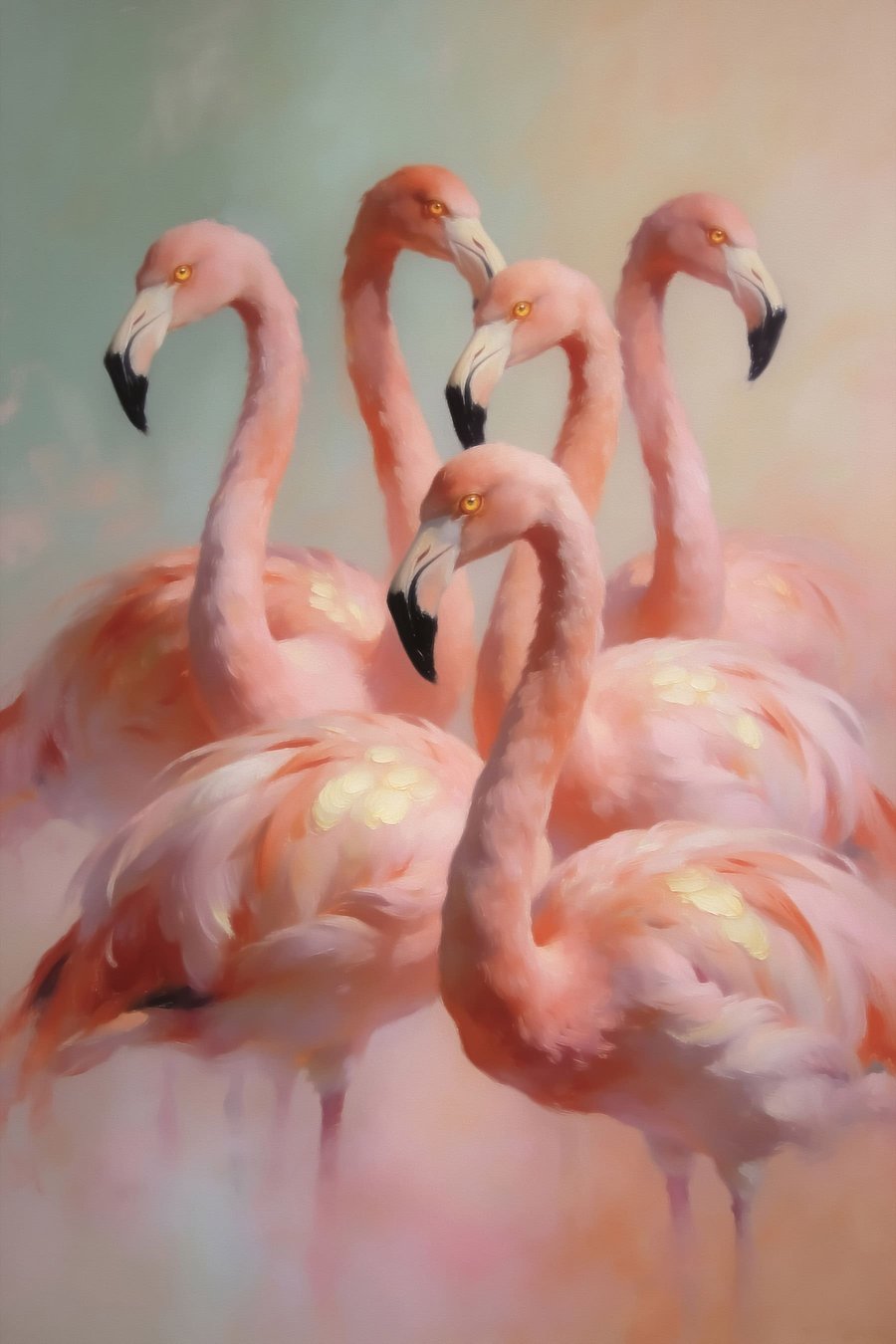 Flamingos cor-de-rosa — design completo