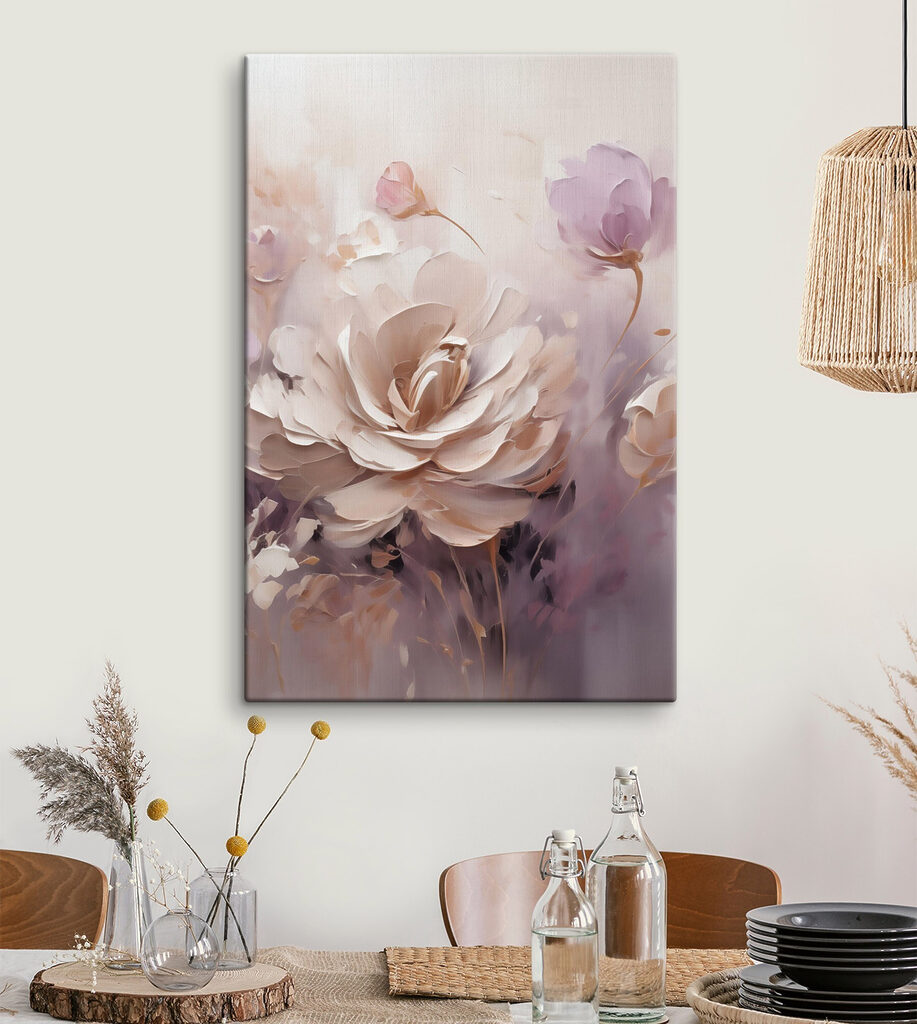 Rosa creme entre lilás — interior 1