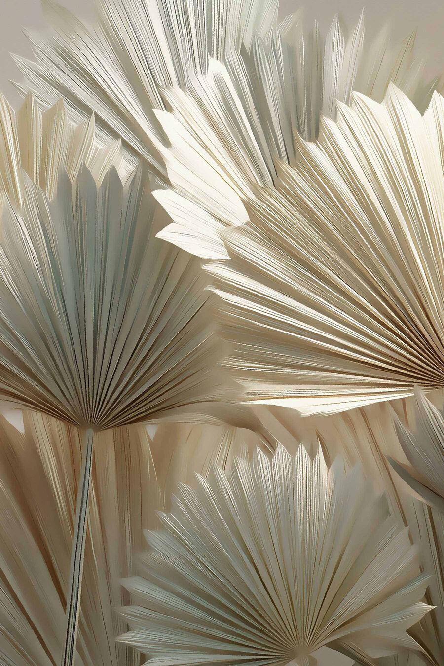 Leques de folhas suaves — design completo