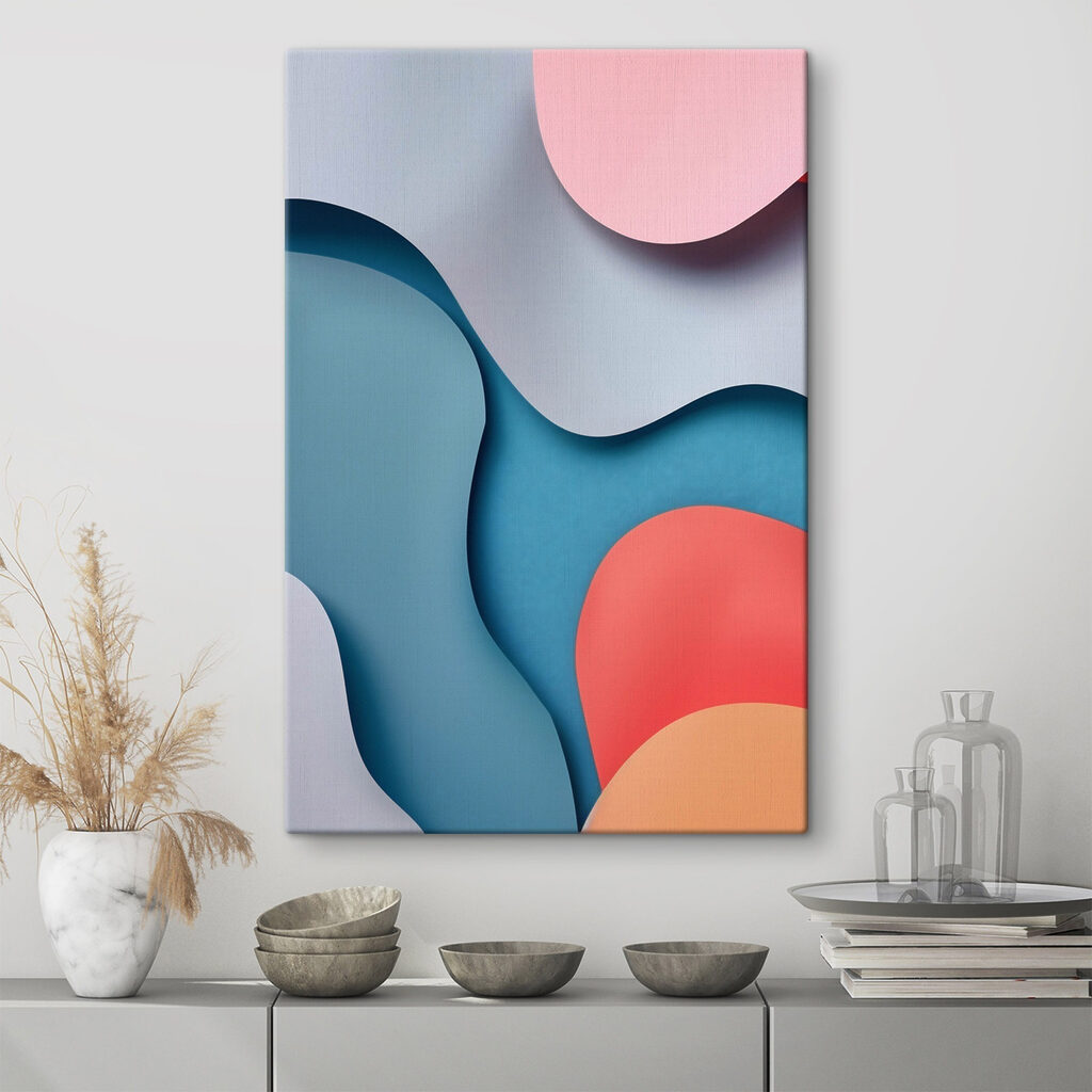 Curvas azuis entre cor-de-rosa — interior 1