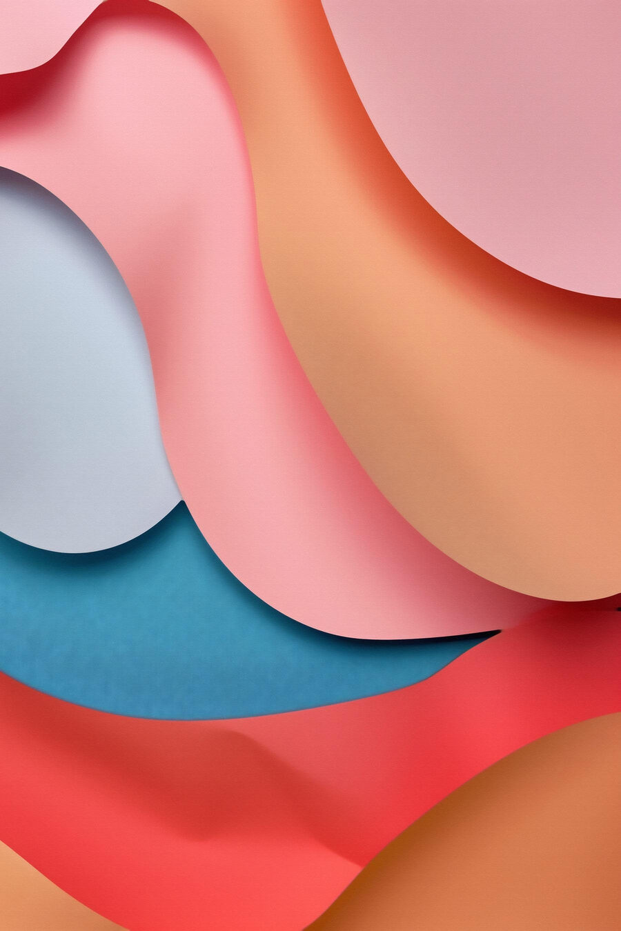 Formas recortadas em rosa — design completo
