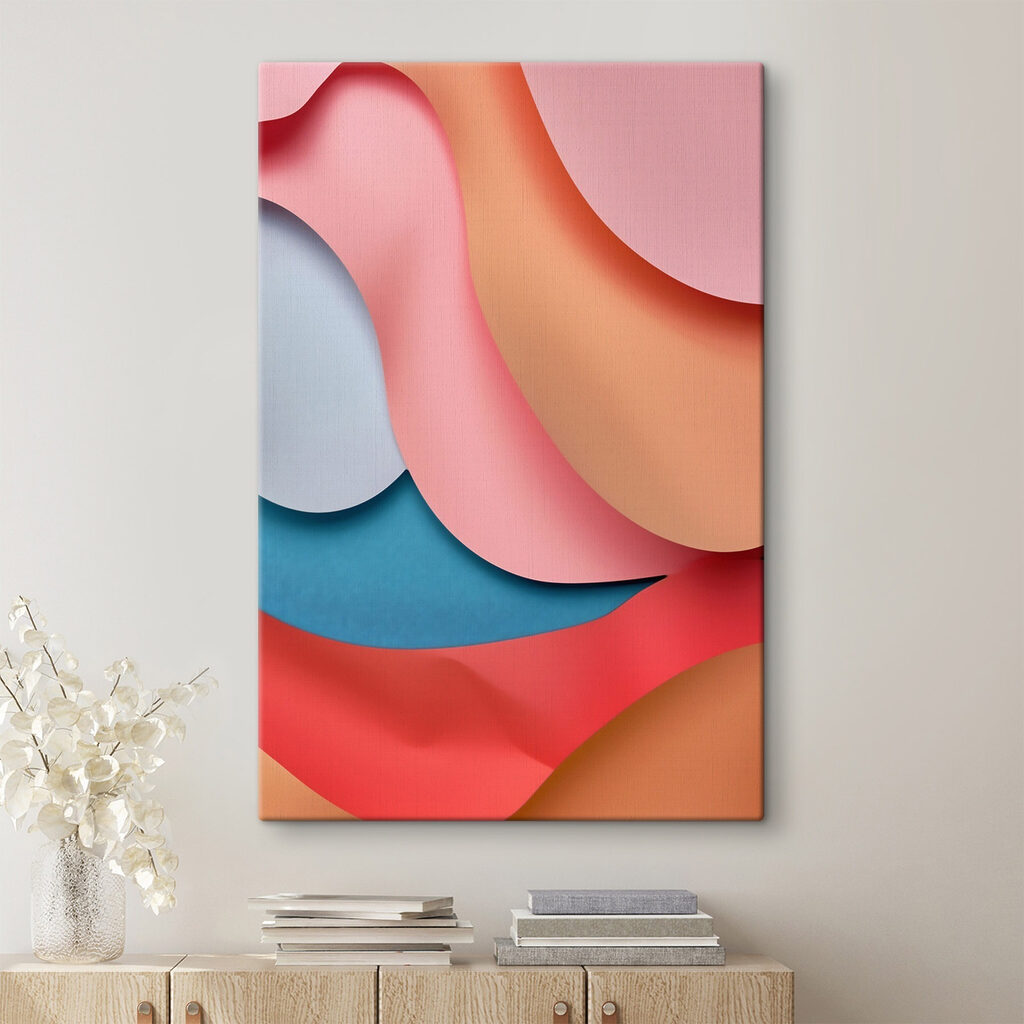 Formas recortadas em rosa — interior 2