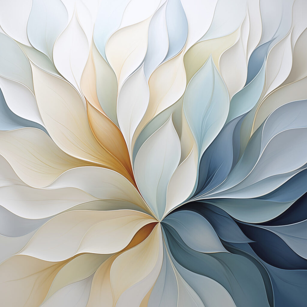 Coroa de folhas azuis — design completo