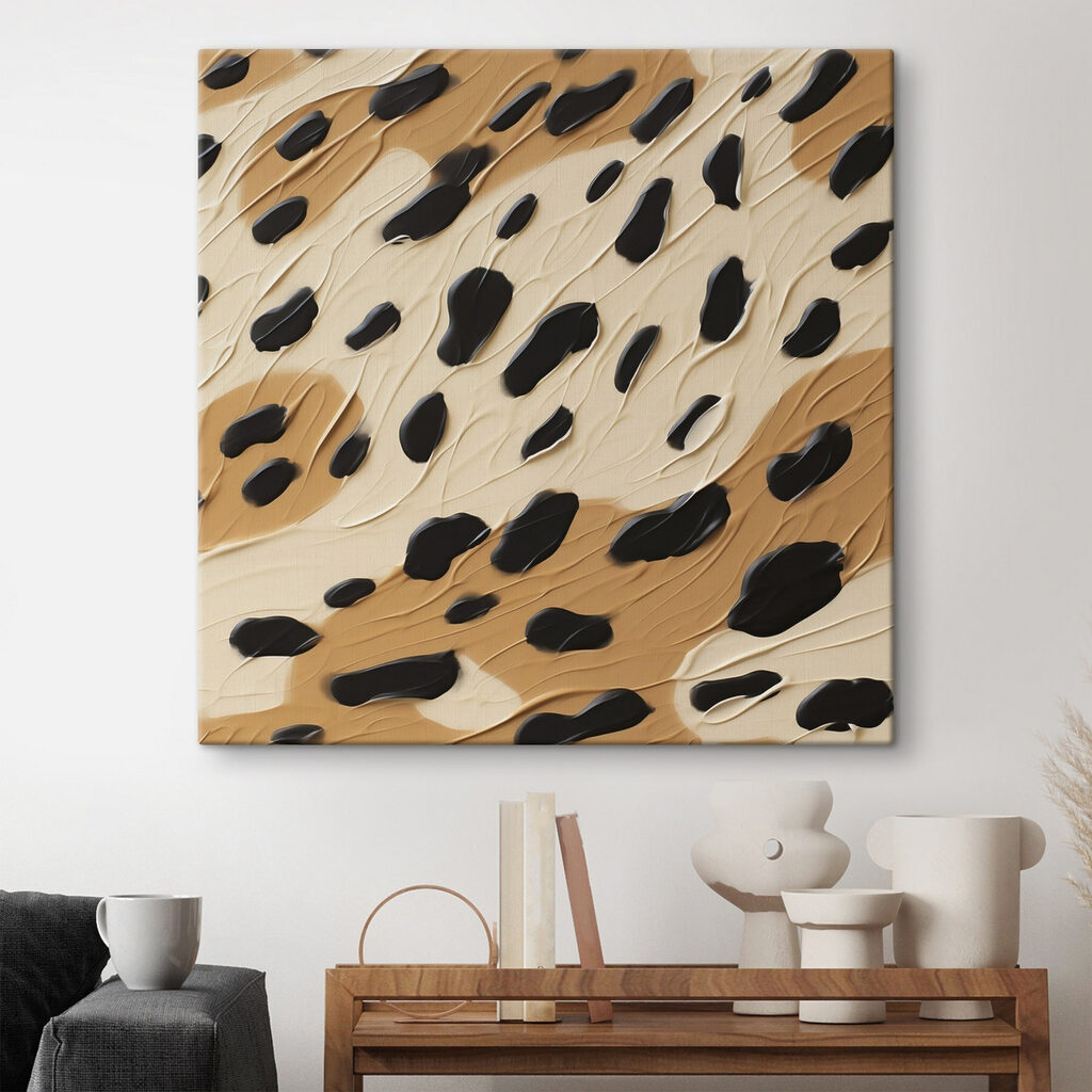 Manchas pretas sobre ocre — interior 1