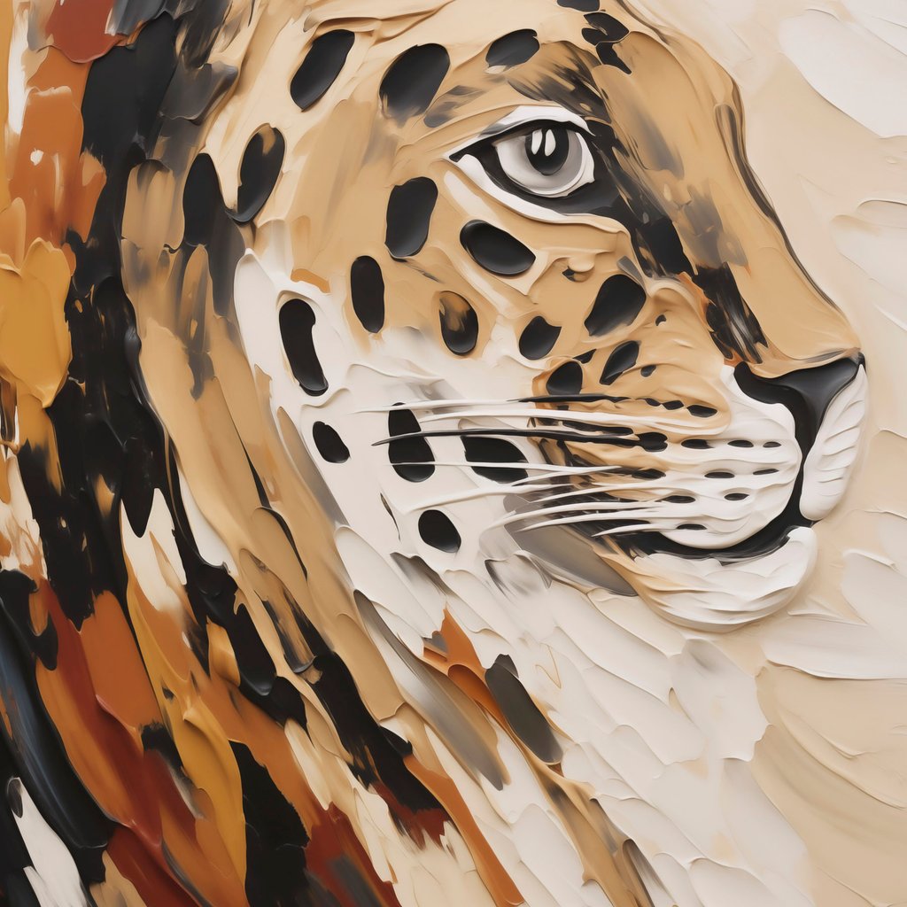 Leopardo abstrato — design completo