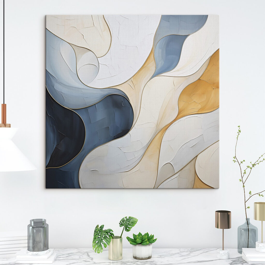Faixas azuis com dourado — interior 2