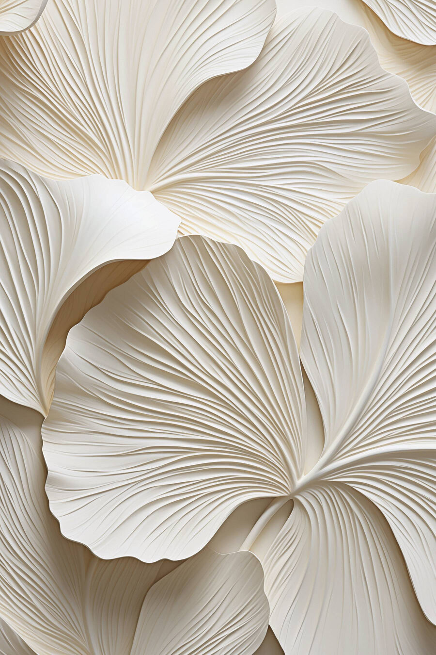 Ginkgo branco sobre areia — design completo