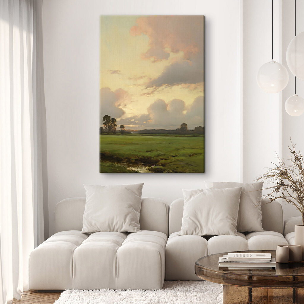 Nuvens sobre campos verdes — interior 2