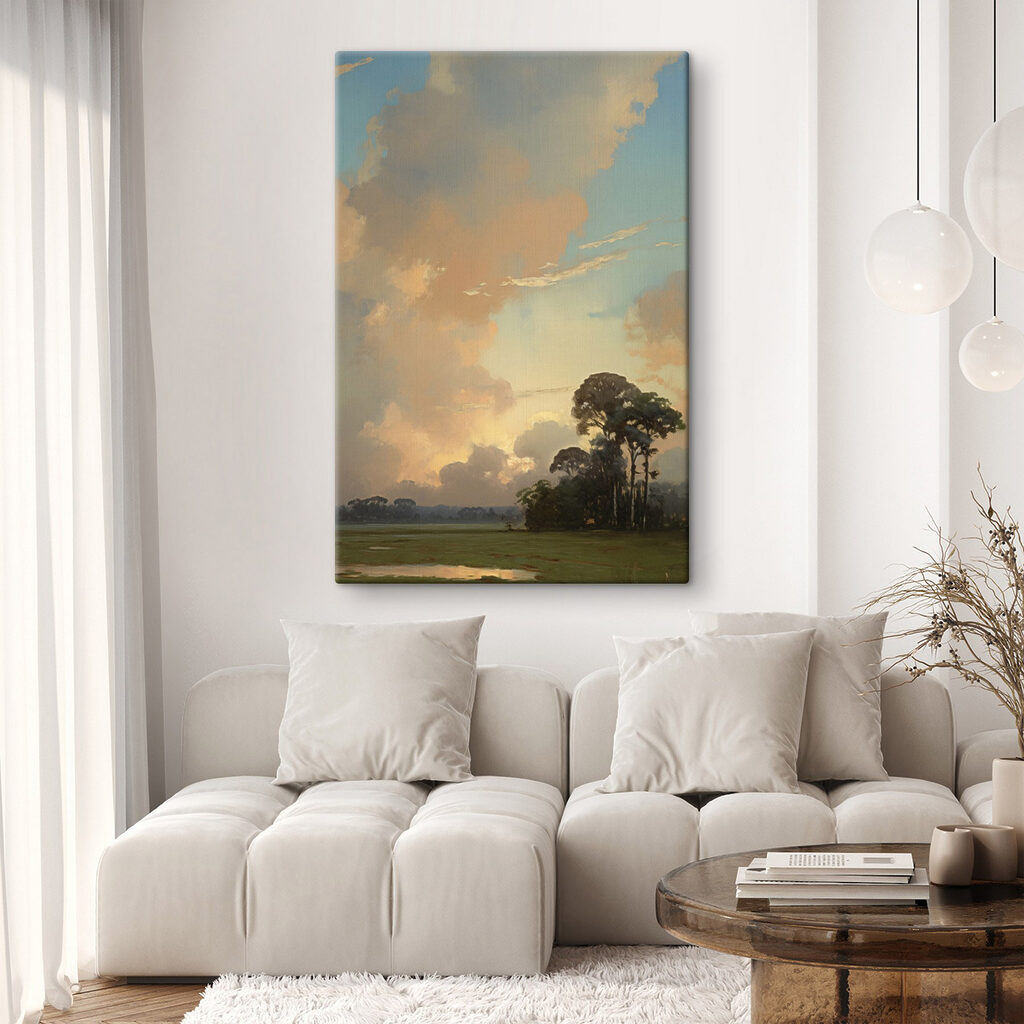 Nuvens altas sobre pastagens — interior 2