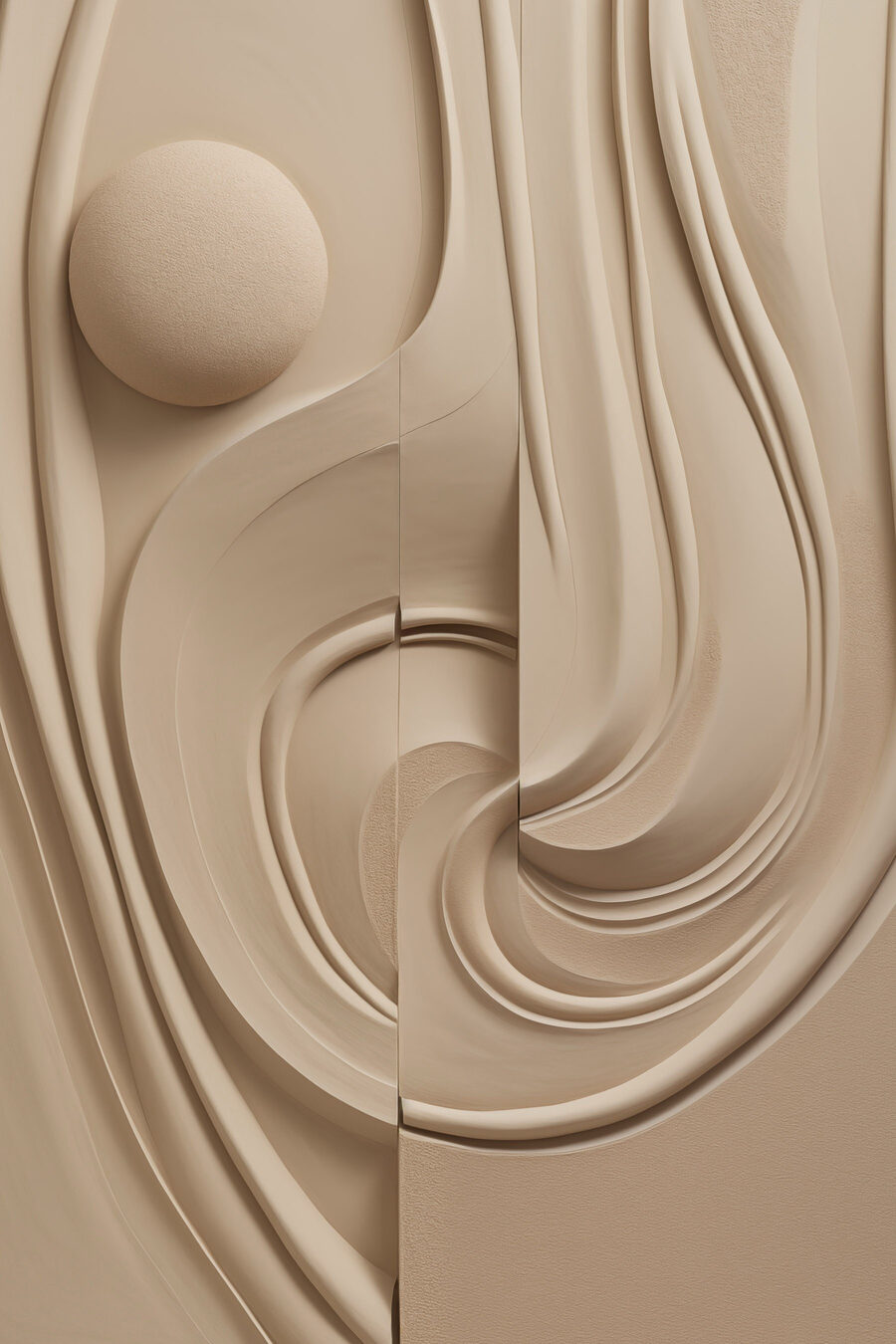 Esfera cor de areia — design completo