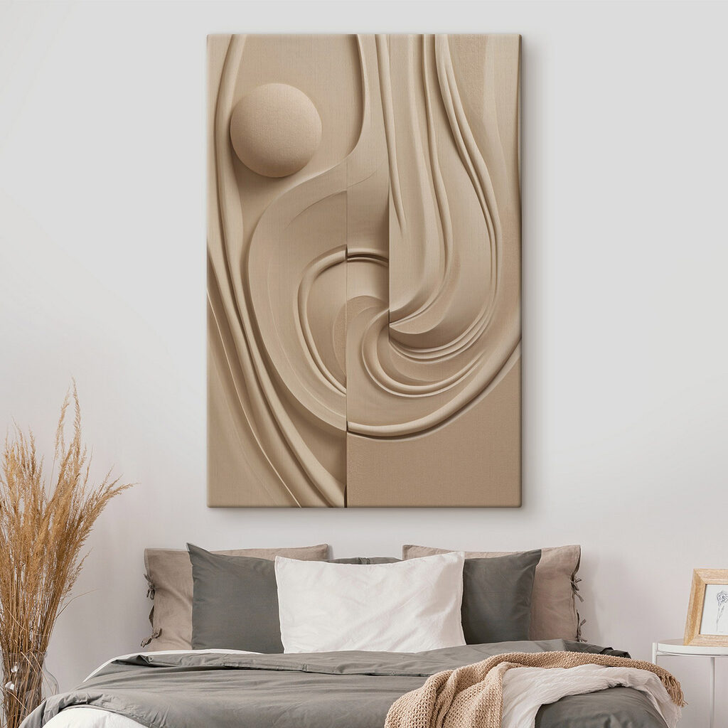 Esfera cor de areia — interior 1