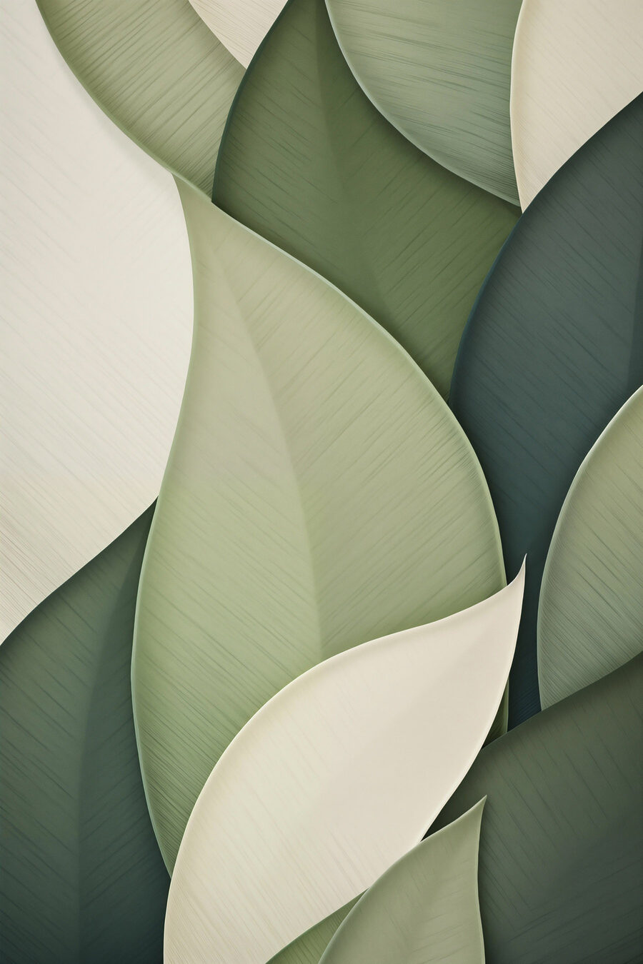 Folhas verde-claras e verde-escuras — design completo
