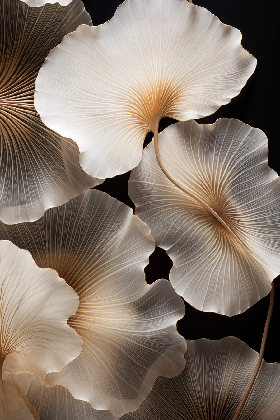 Ginkgo branco entre castanhos — design completo