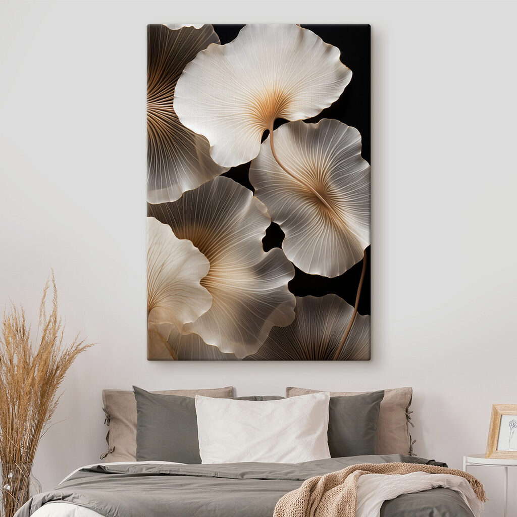 Ginkgo branco entre castanhos — interior 2