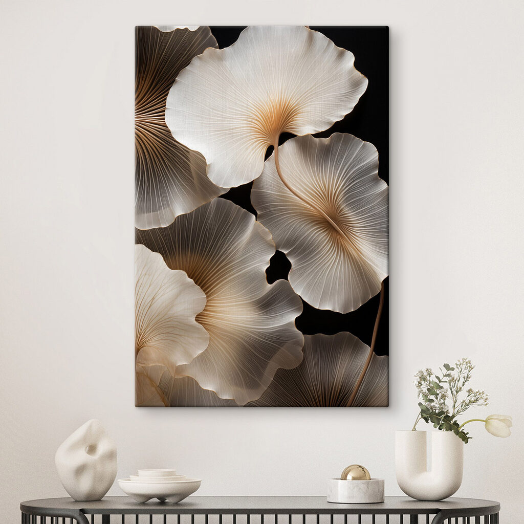 Ginkgo branco entre castanhos — interior 1