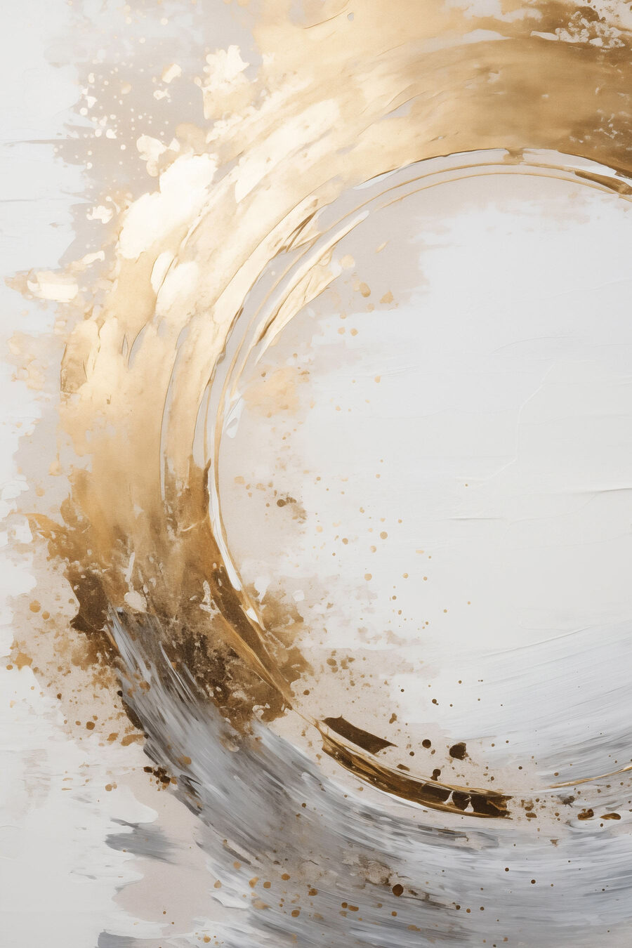 Círculo dourado em movimento — design completo