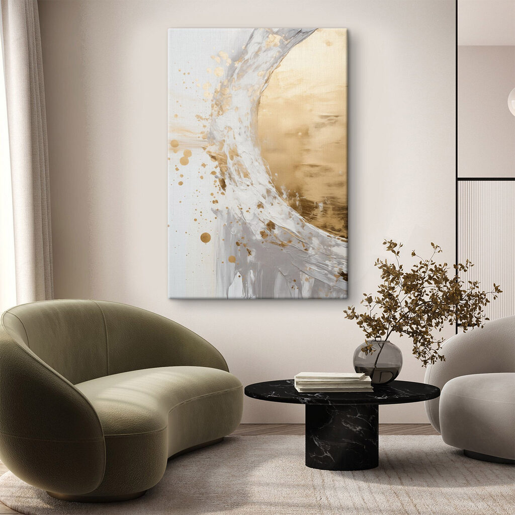 Arco branco com dourado — interior 2
