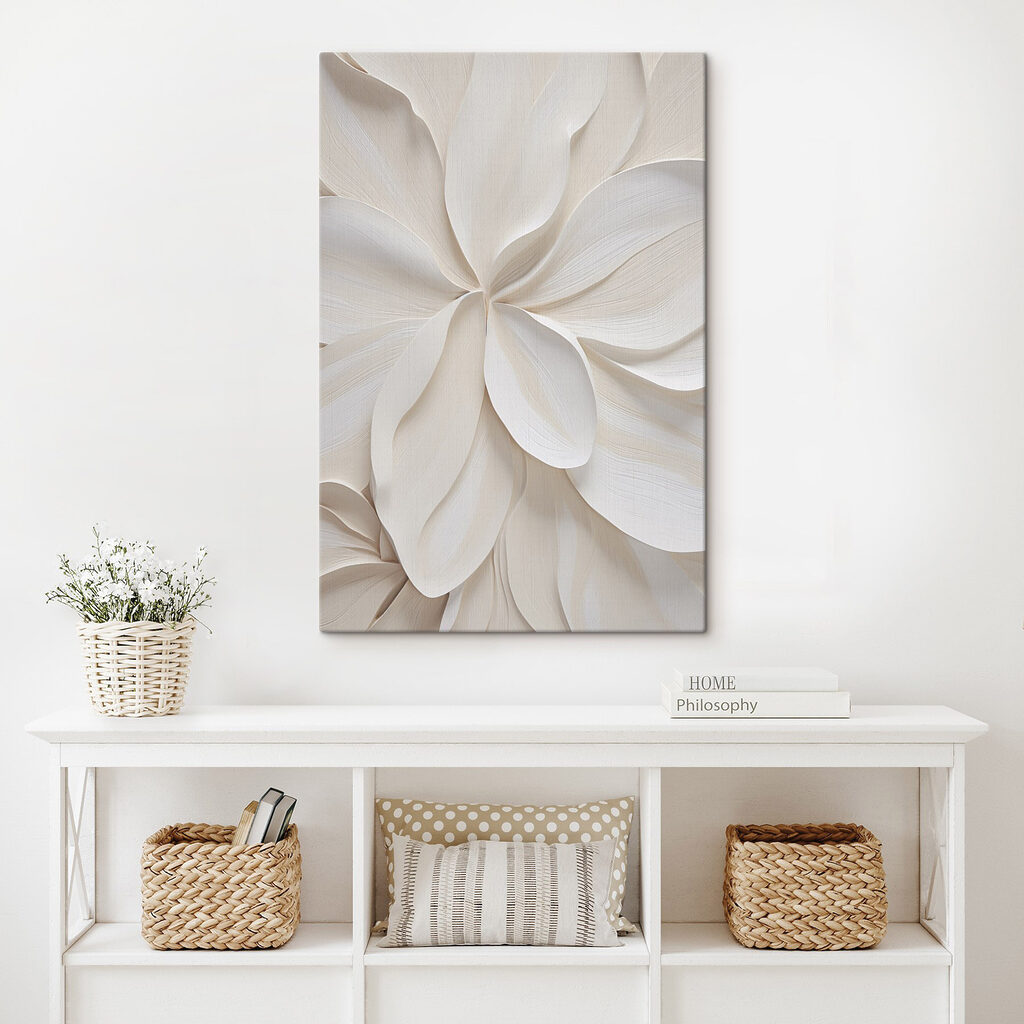 Folhas brancas a abrir — interior 2