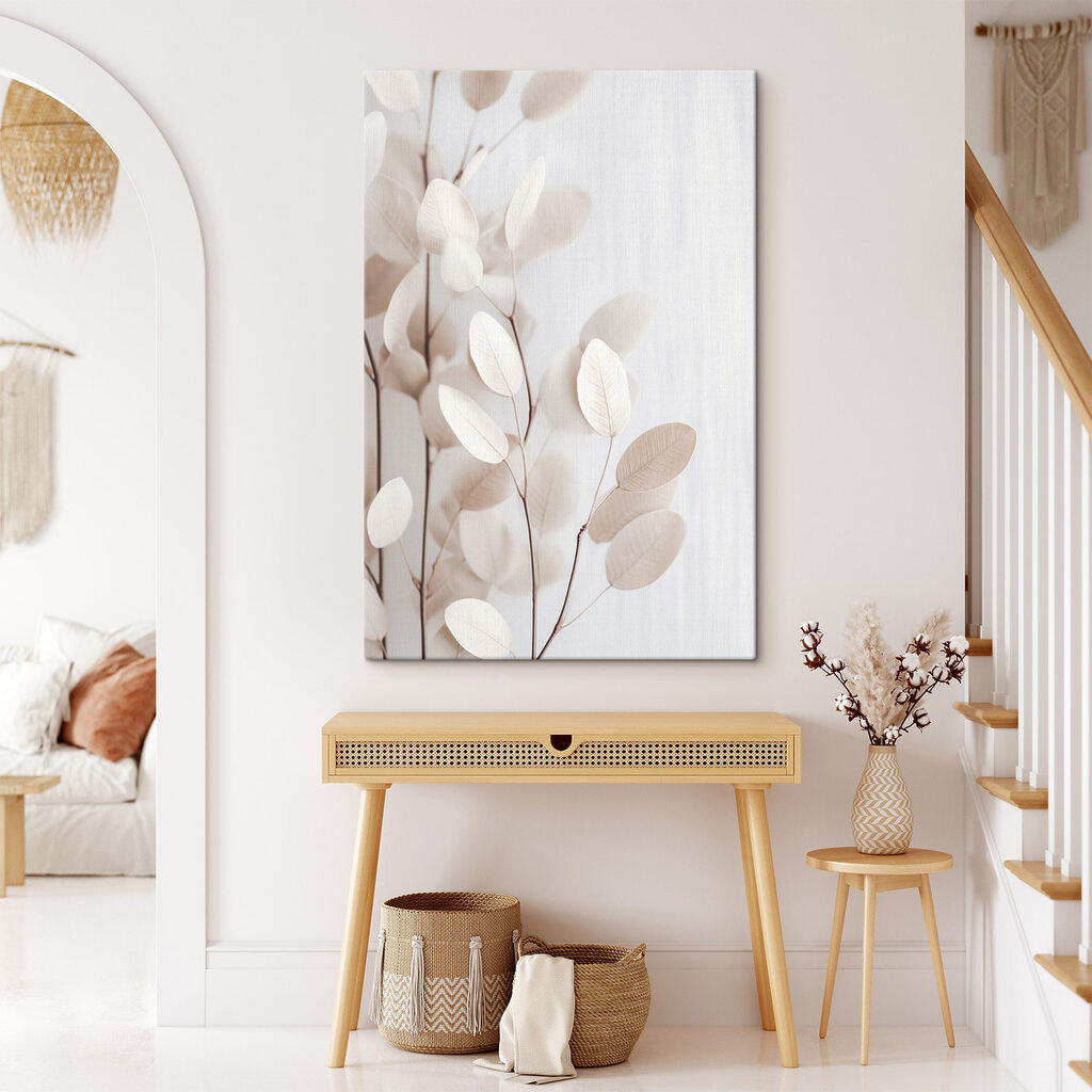 Folhas creme em ramos — interior 2