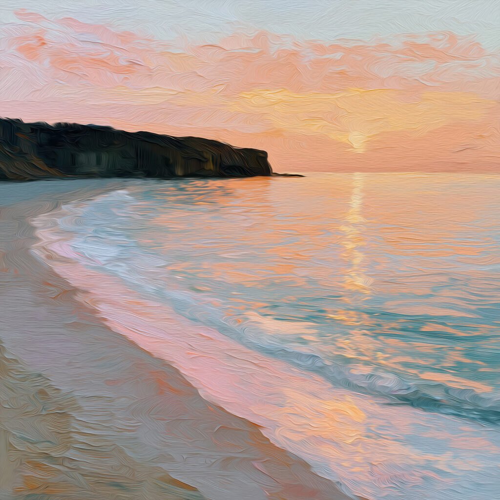 Espuma rosa ao entardecer — design completo