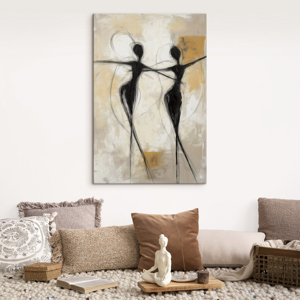 Bailarinos em traço preto — interior 2