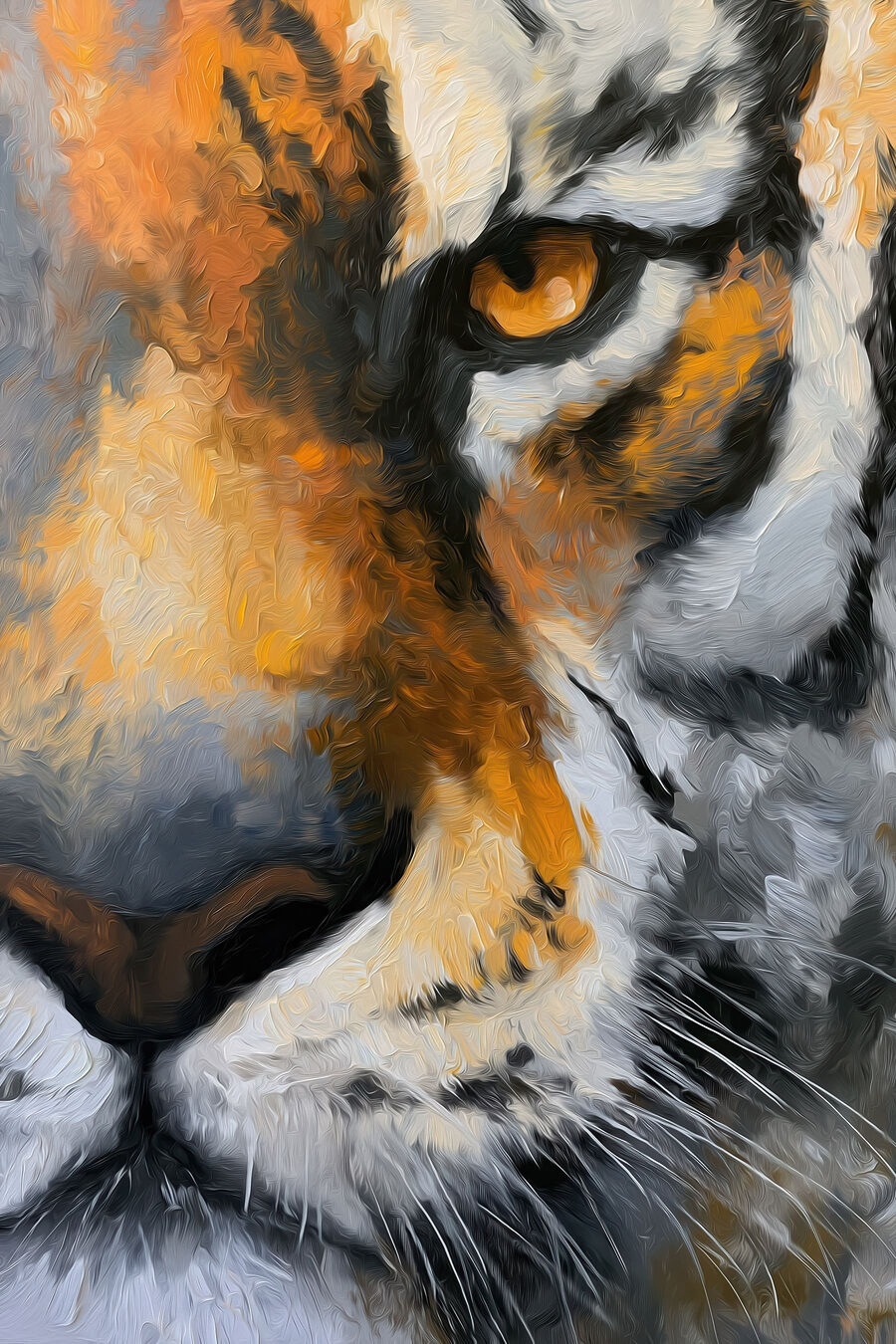 Tigre em laranja — design completo