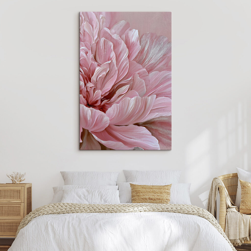 Peónia rosa em pinceladas — interior 1