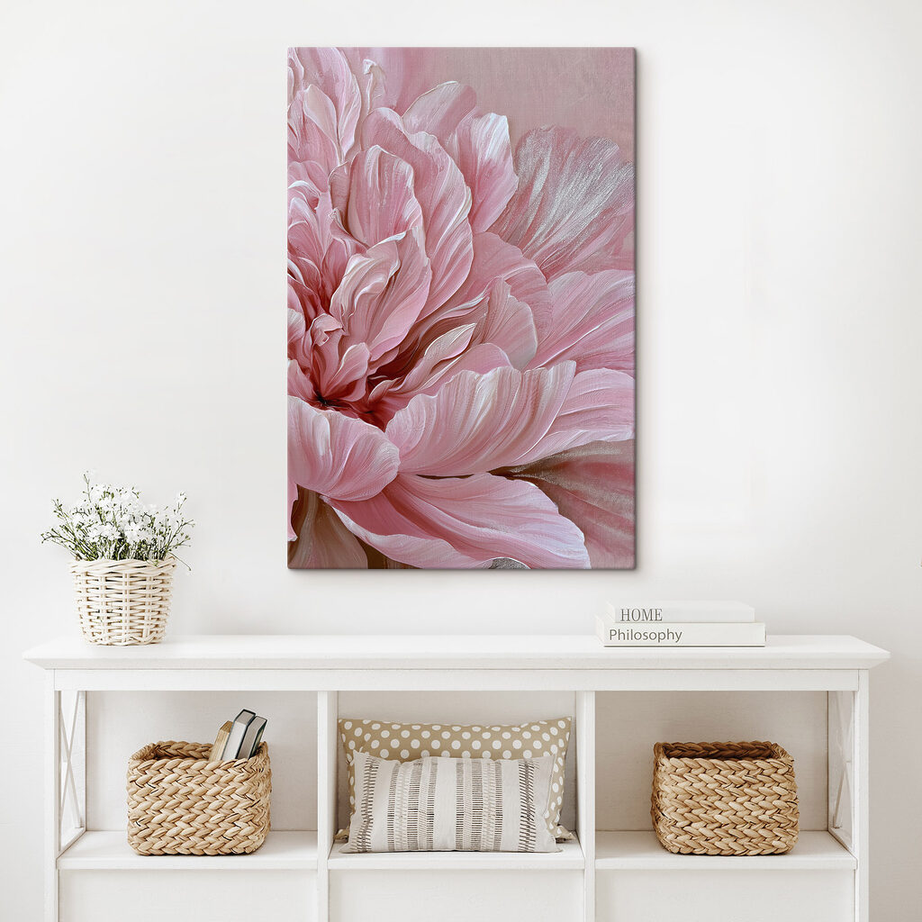Peónia rosa em pinceladas — interior 2