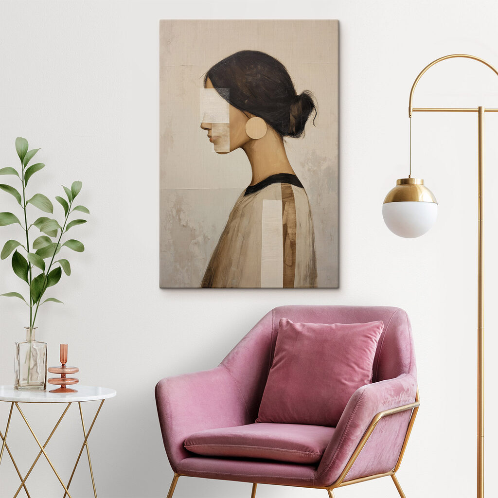 Perfil com brinco redondo — interior 1