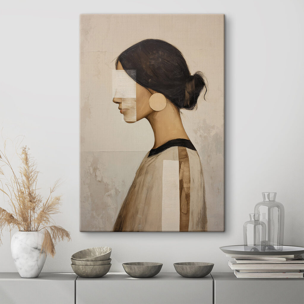 Perfil com brinco redondo — interior 2