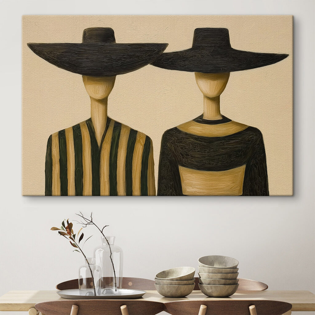 Duas figuras de chapéu — interior 2