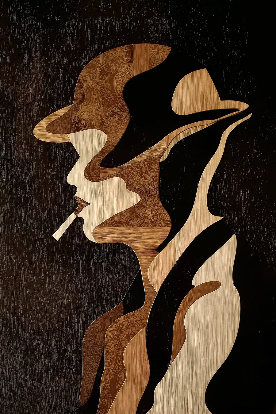 Perfil em tons castanhos — design completo