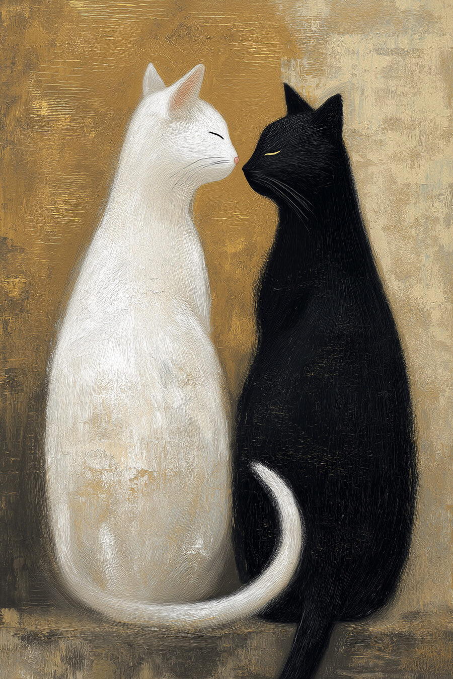 Dois gatos juntos — design completo