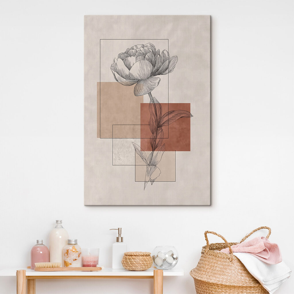 Contorno floral entre retângulos — interior 2
