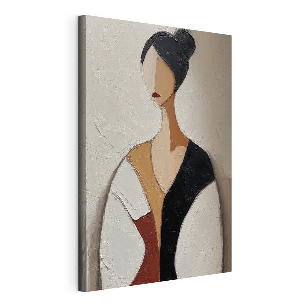 Mulher em preto-e-branco — vista do produto