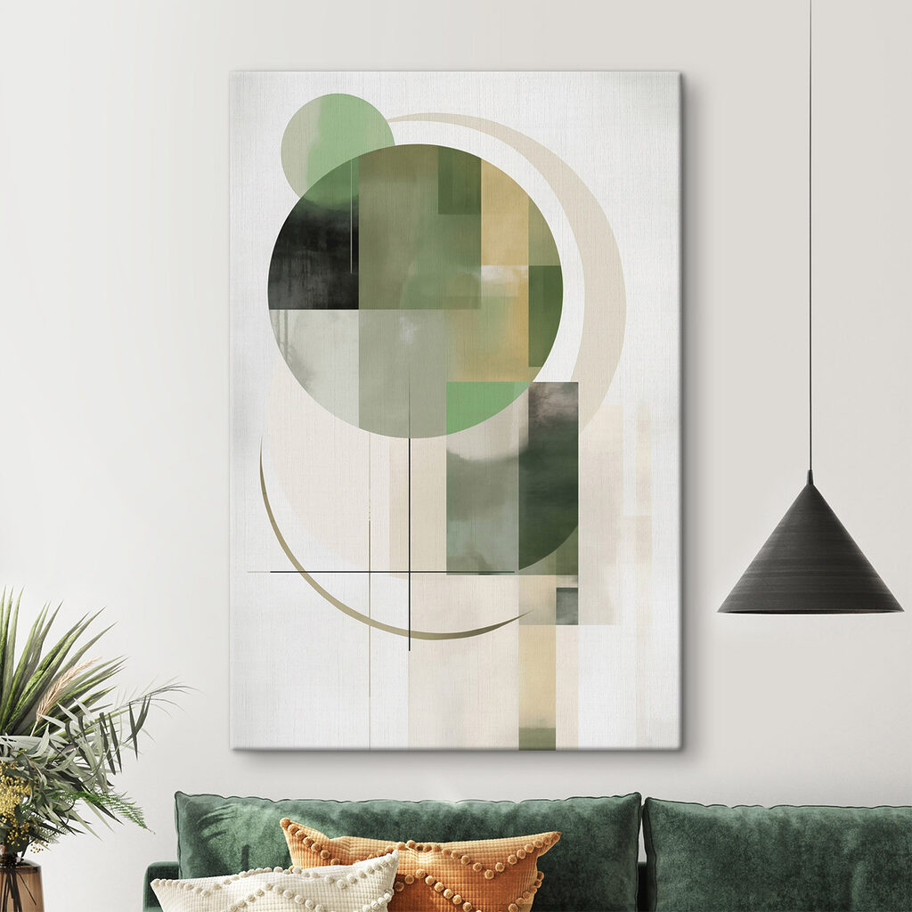 Círculo verde com manchas — interior 2