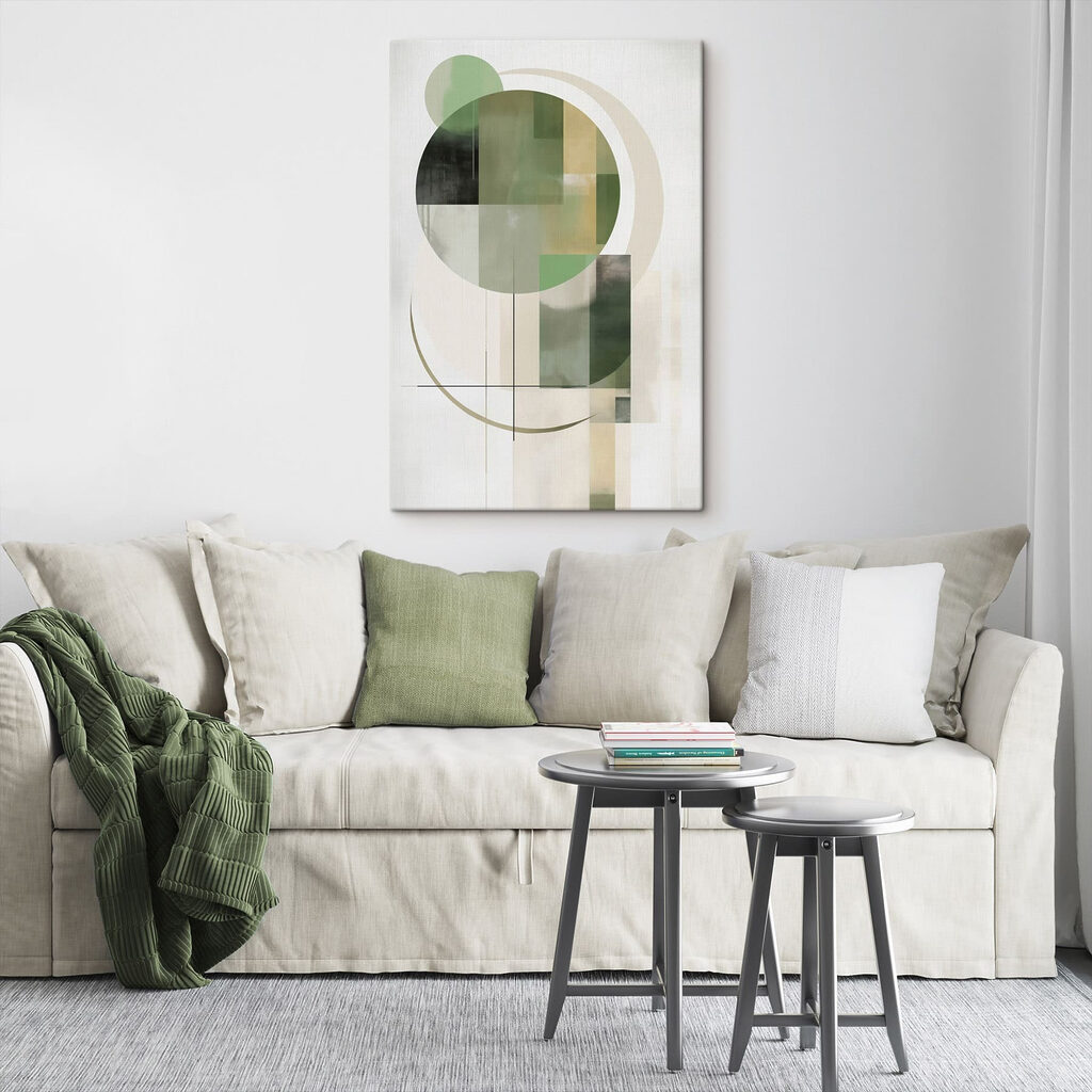 Círculo verde com manchas — interior 3